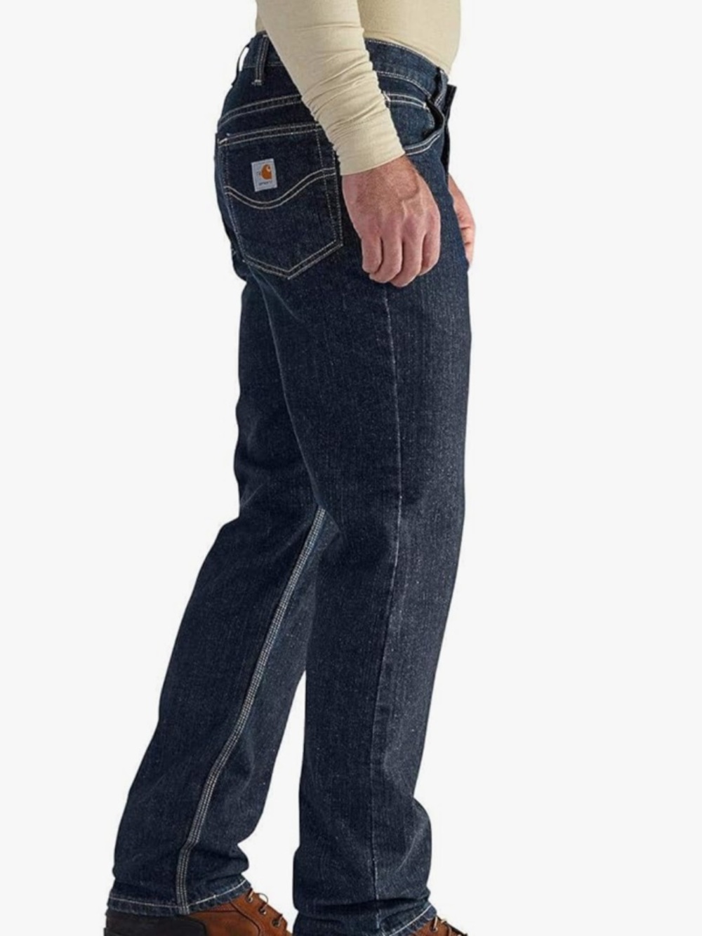 Carhartt Men's Medium Blue Flame Resistant Traditional Fit Denim Jeans - 38/32 - Picture 5 of 5